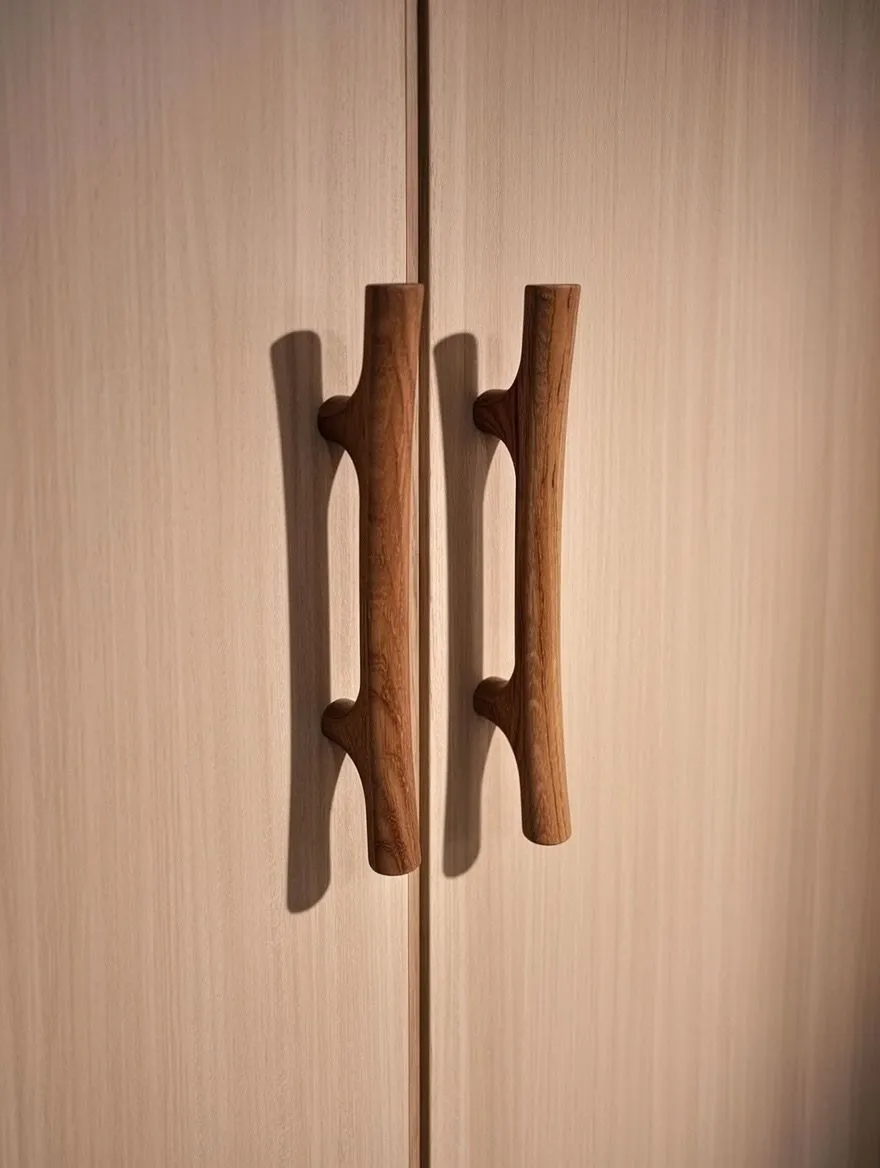 Habitables Bones dørhåndtag eg 60 cm enkelt massivt træ