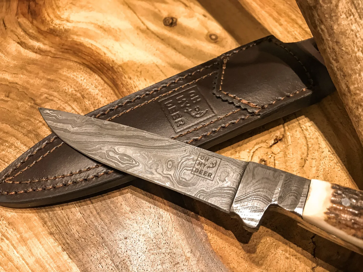 Oh My Deer Damaststahl kniv damaskusstål