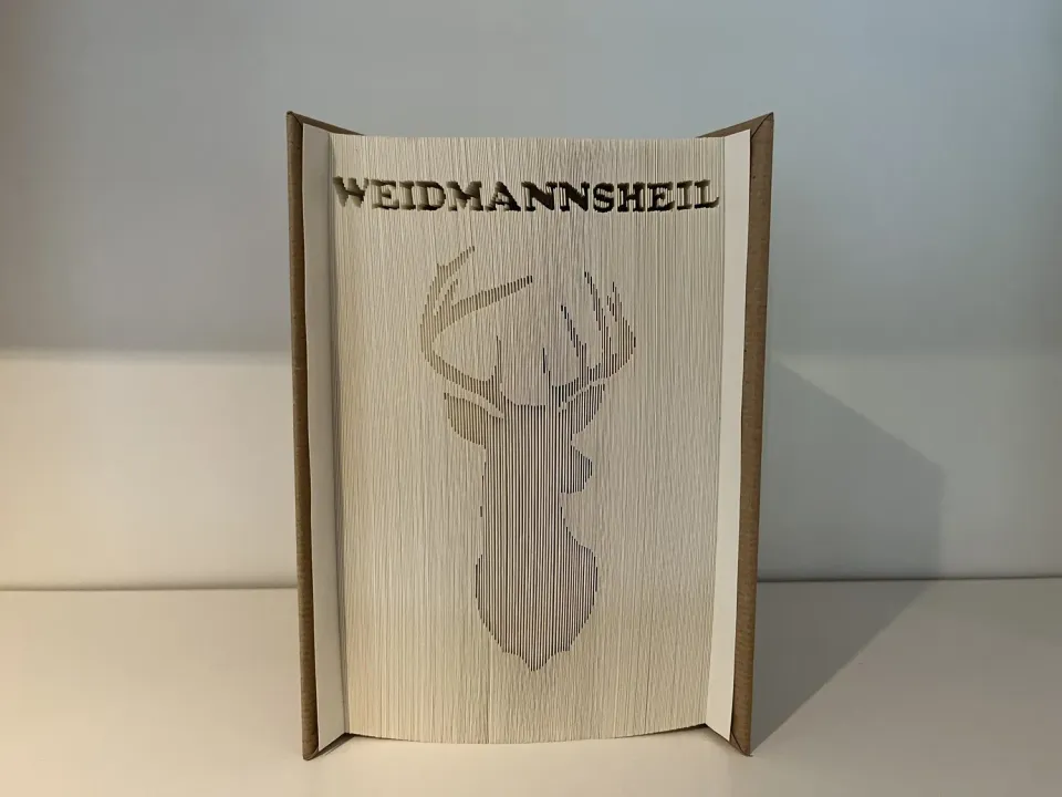Oh My Deer Buchfaltkunst jagdlich bogkunst jagtmotiv
