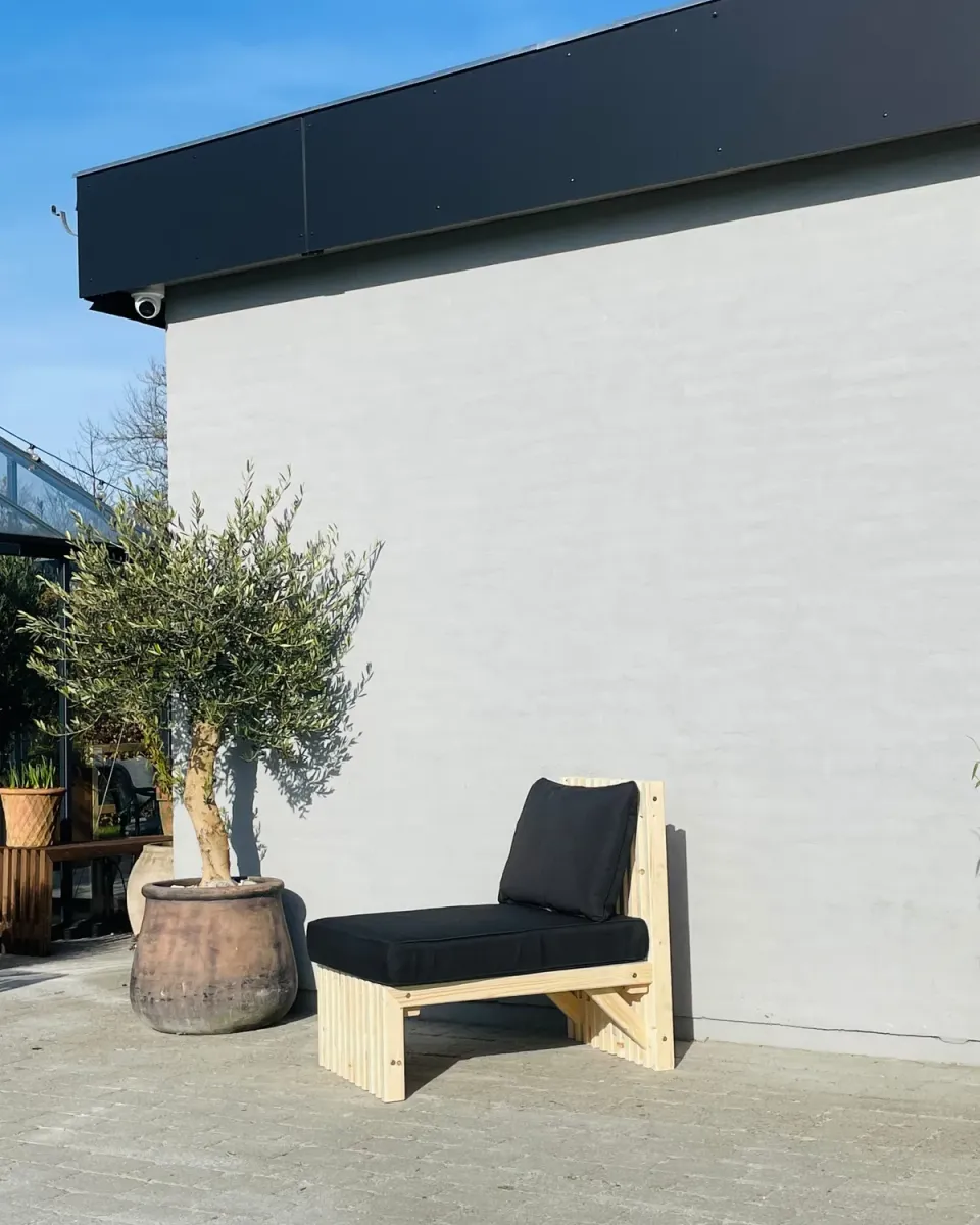 Kabeltromlen Loungemodul 166 cm modul sort hynde