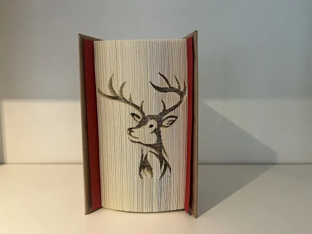 Oh My Deer Hirschkopf bogfoldekunst hjortemotiv