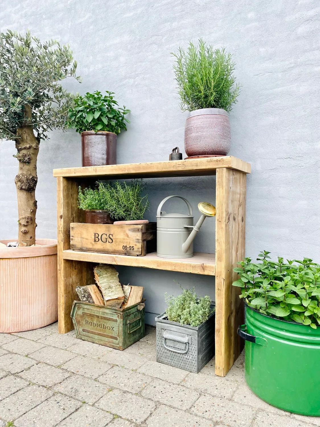Kabeltromlen Emma plantebord 100 cm olie genbrugstræ