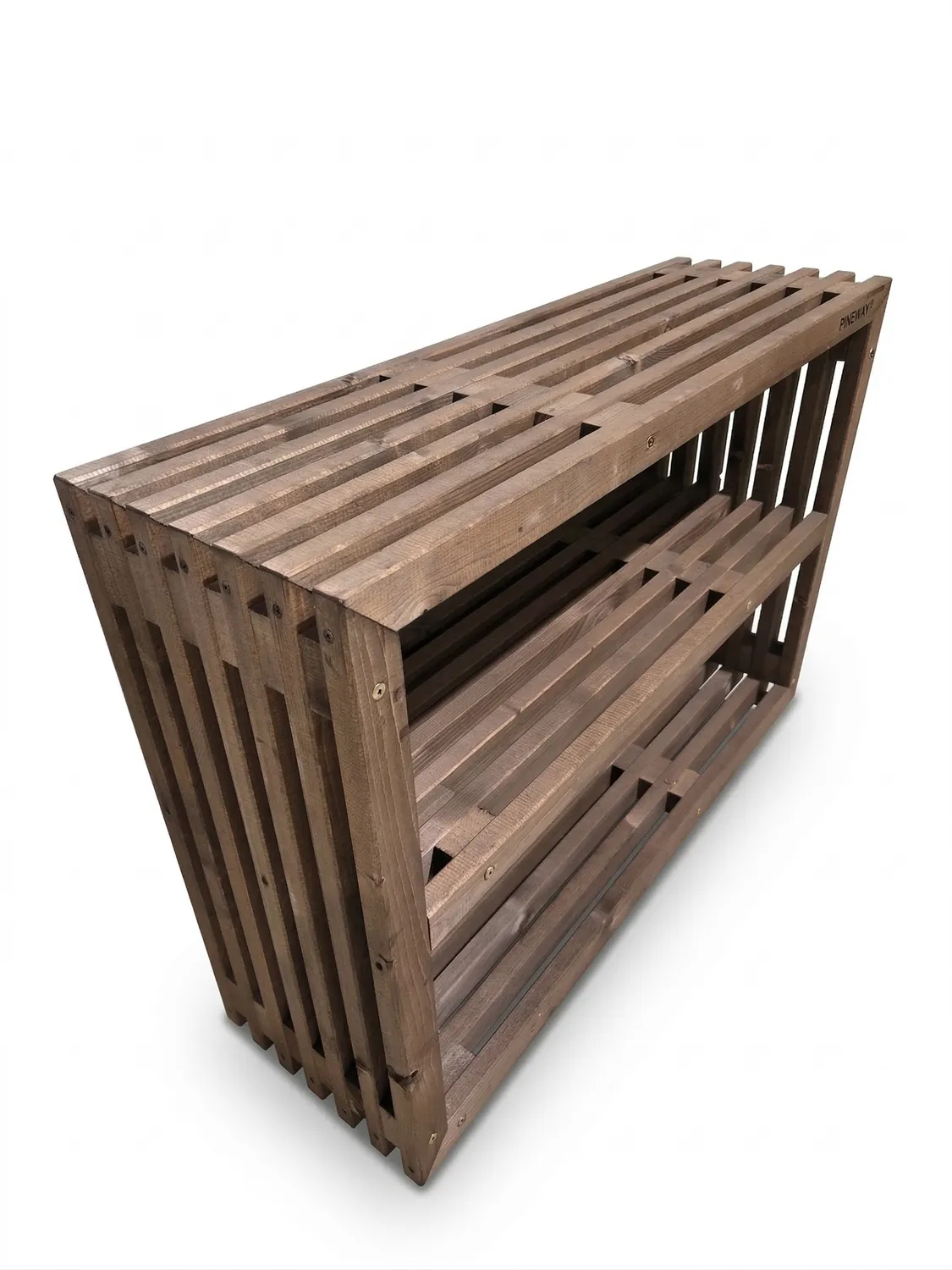 Kabeltromlen Tralle Reol Brunbejdset 120 cm på hjul