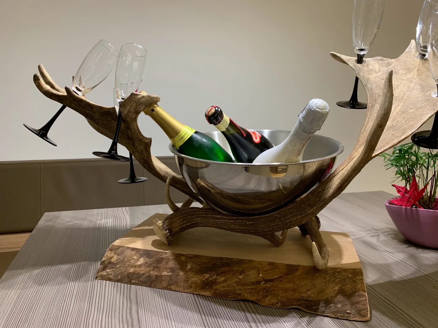 Oh My Deer Sektglasholder champagneglasholder træ
