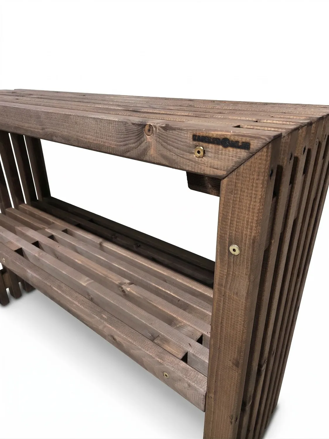 Kabeltromlen Plantebord Brunbejdset 120 cm plantebord med topplade