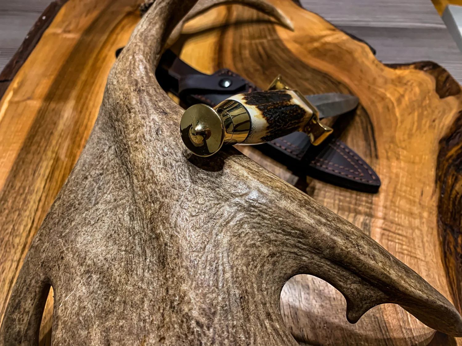 Oh My Deer Damast Stiefelmesser støvlekniv damask