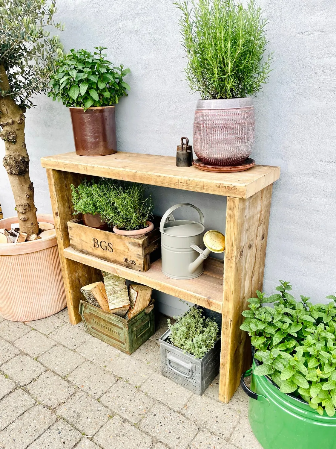 Kabeltromlen Emma plantebord 100 cm olie genbrugstræ