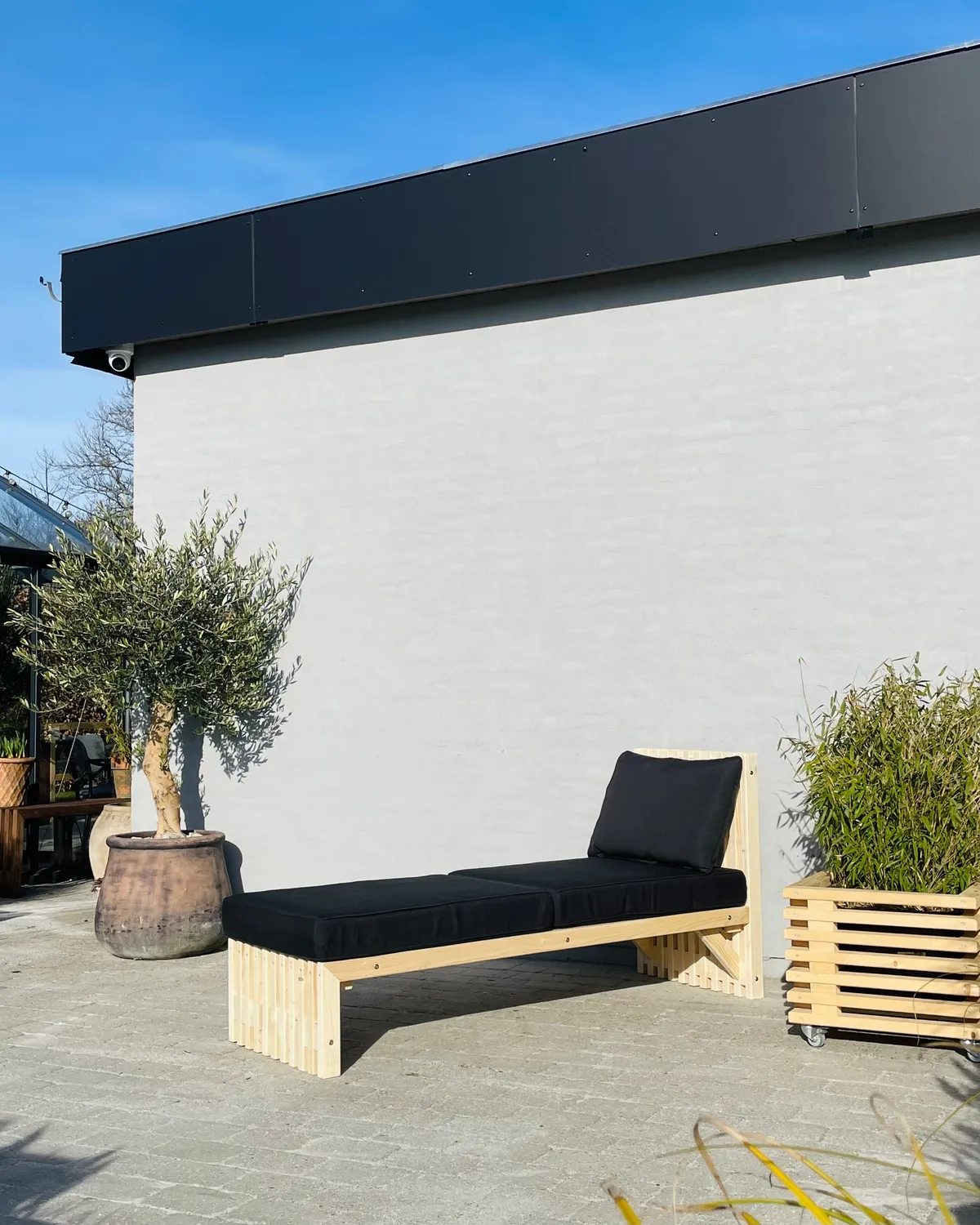 Kabeltromlen Loungemodul 166 cm modul sort hynde