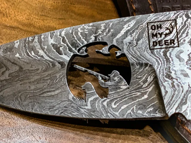 Oh My Deer Jagdmesser Jägermotiv jagtkniv træskæfte
