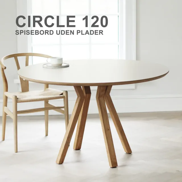 Bønnebord Circle Ø120 spisebord laminat egetræ