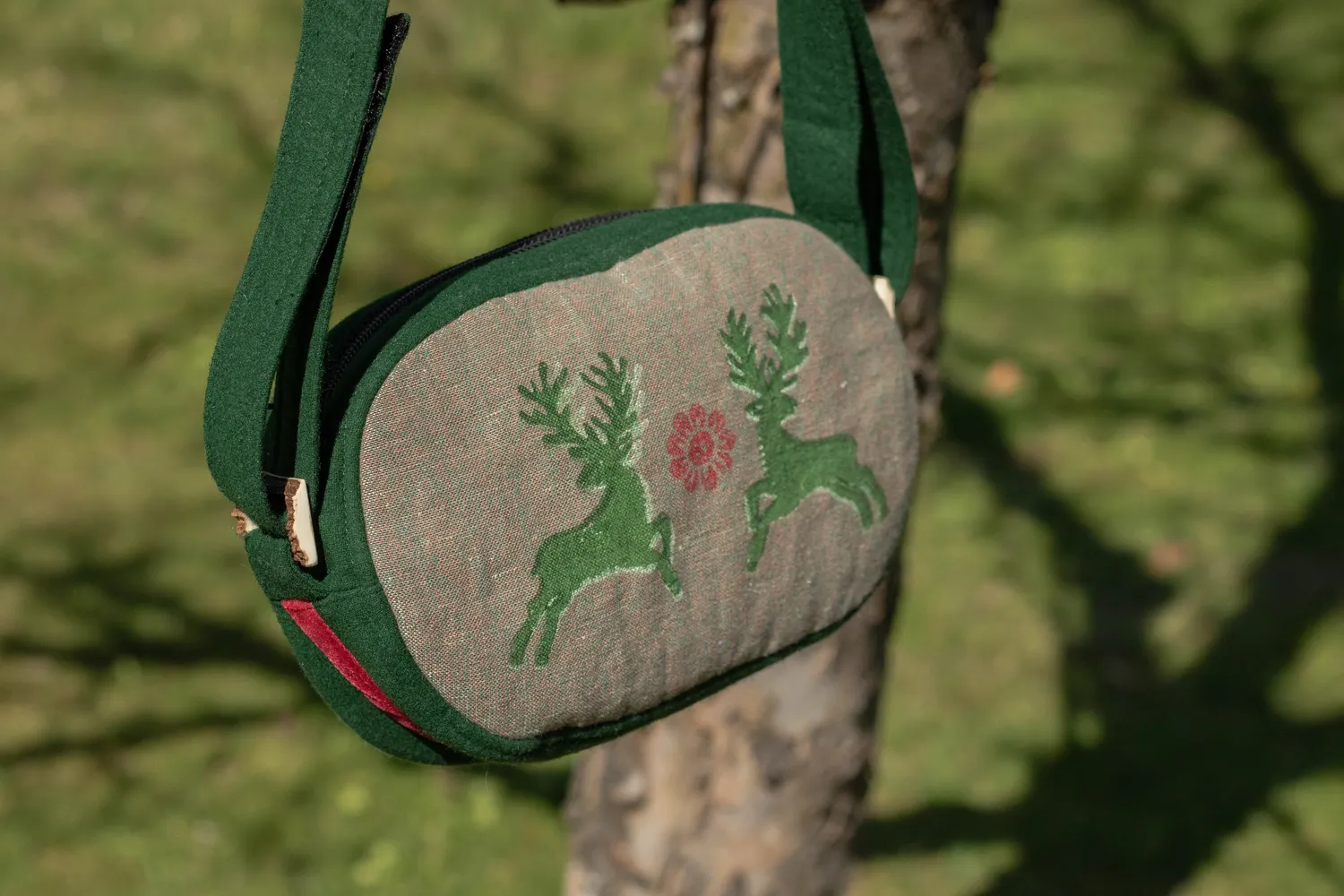Oh My Deer Loden trachtentasche skuldertaske uld