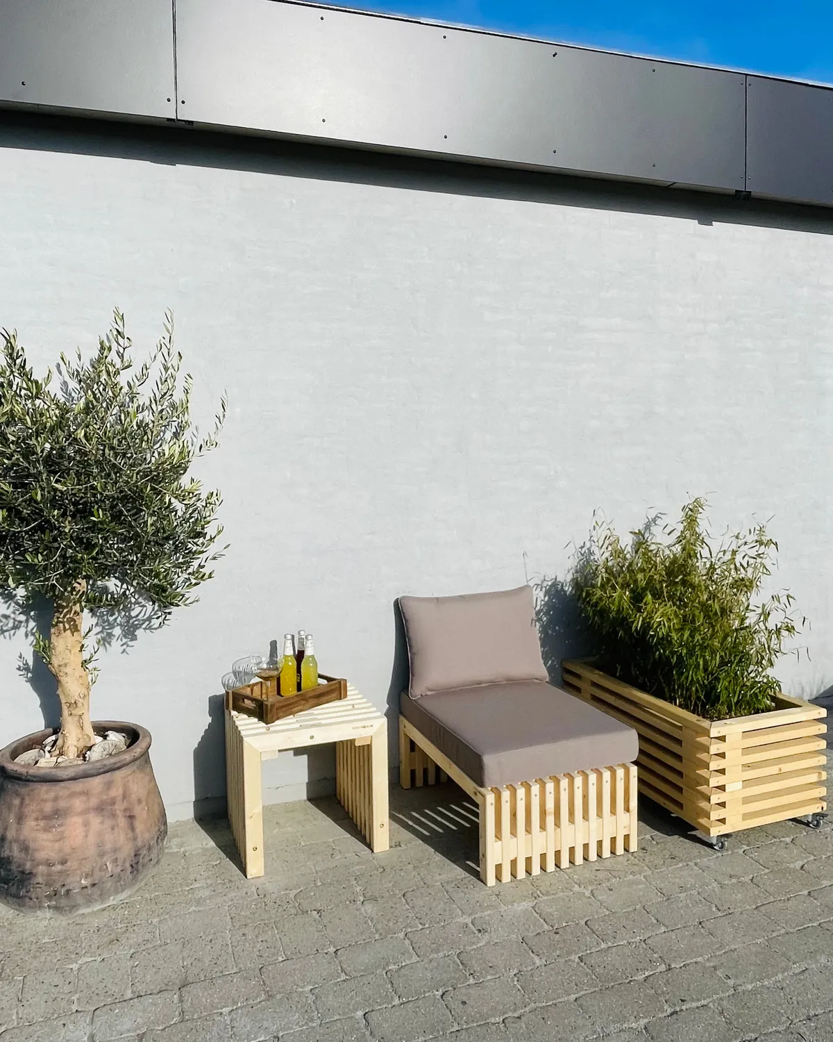 Kabeltromlen loungemodul 83 cm sort uden ryglæn