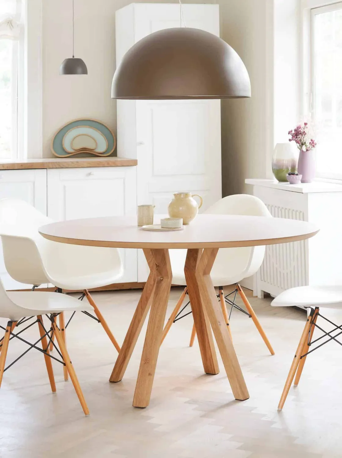 Bønnebord Circle Ø100 rundt sofabord eg