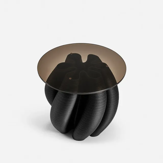 HYFER Water Lily sidebord Black bronzeglas