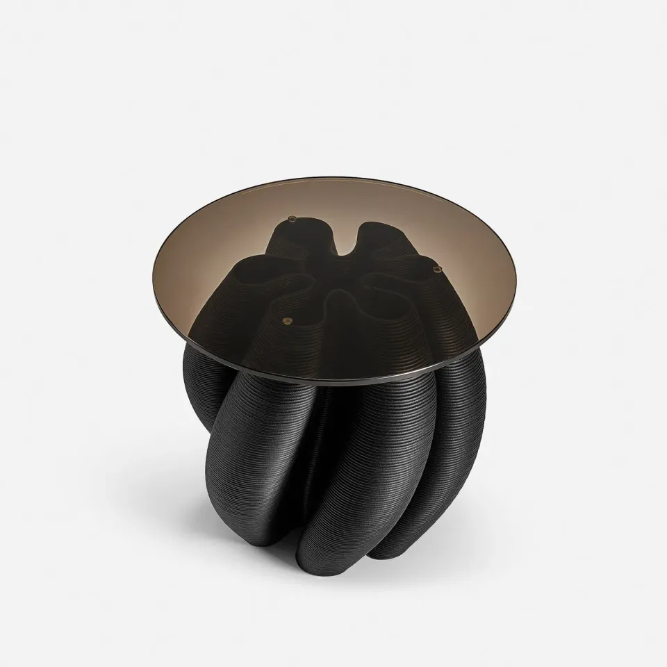 HYFER Water Lily sidebord Black bronzeglas