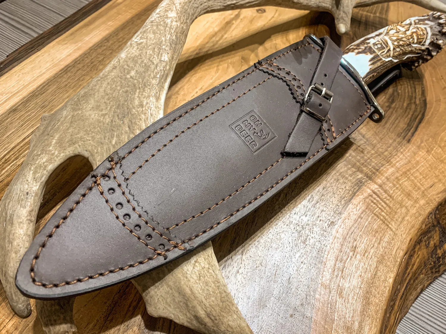 Oh My Deer Saufänger jagtkniv Böhler N690 massivt træ