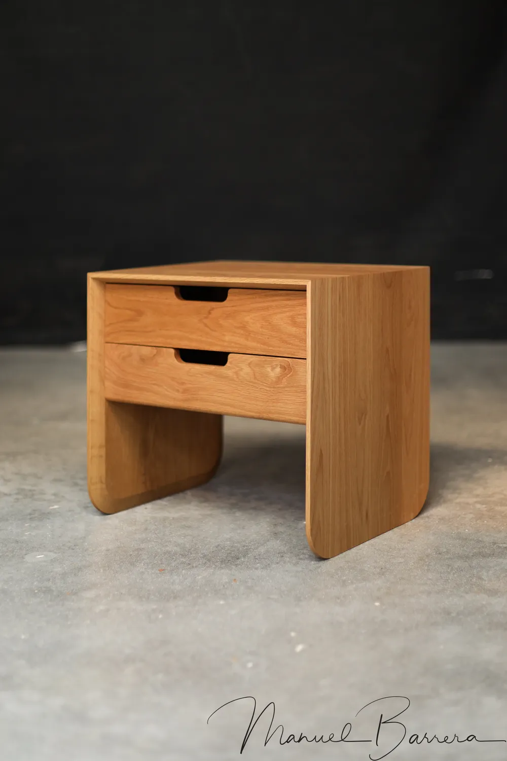 Habitables Phantom natbord massivt træ eg 2 skuffer