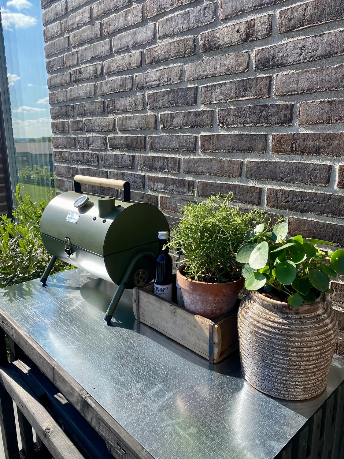 Kabeltromlen Traller Plantebord Sortbejdset 120 cm Fyrretræ