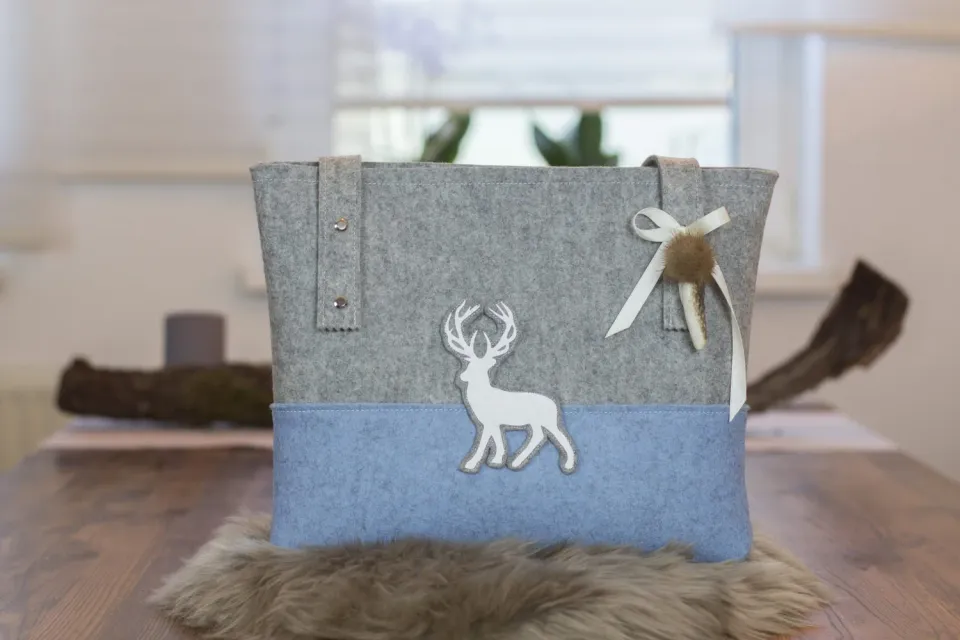 Oh My Deer Trachtentasche tote bag M loden