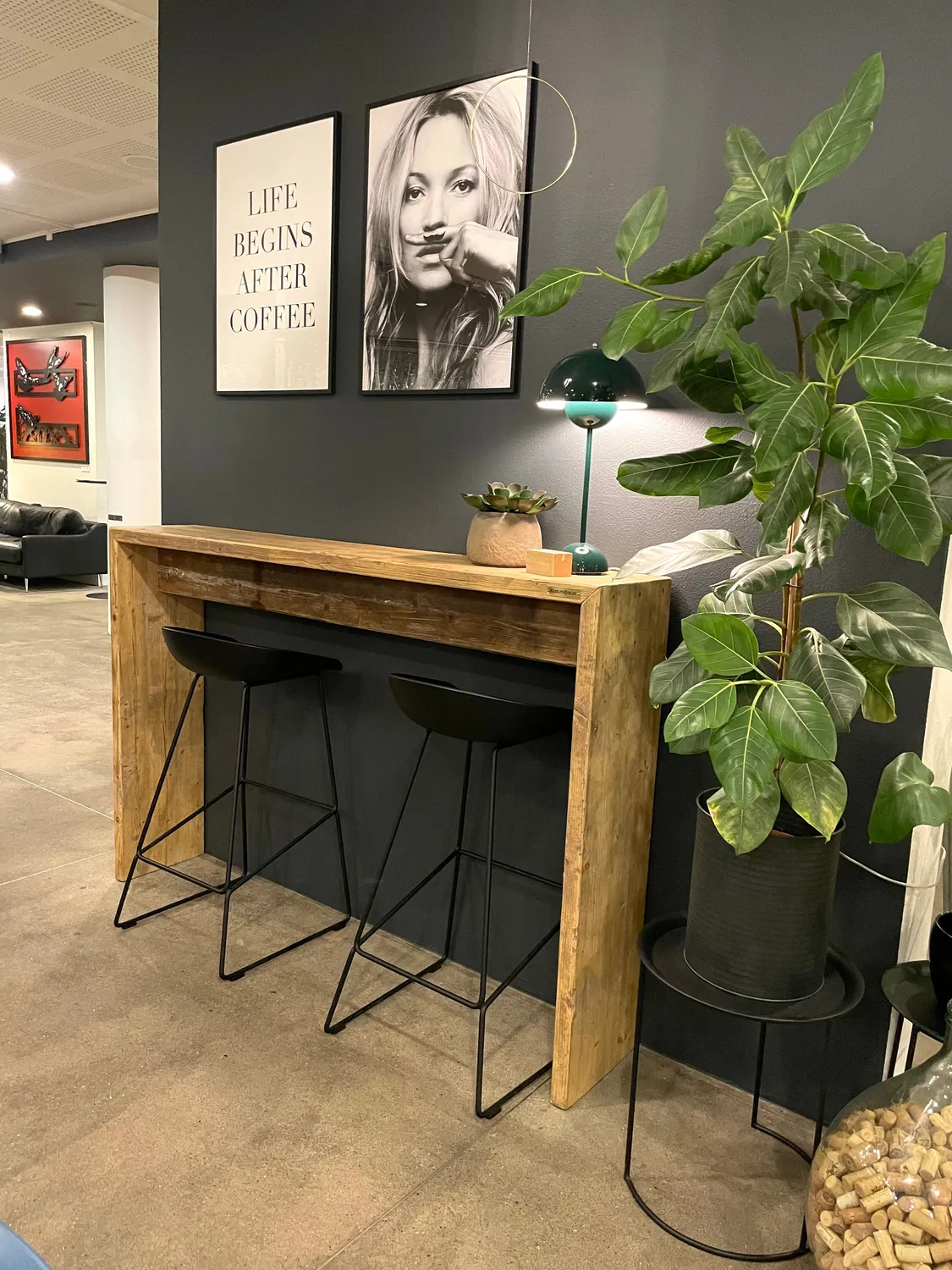 Kabeltromlen Konsolbord Genbrugsplanker 100 cm lakeret