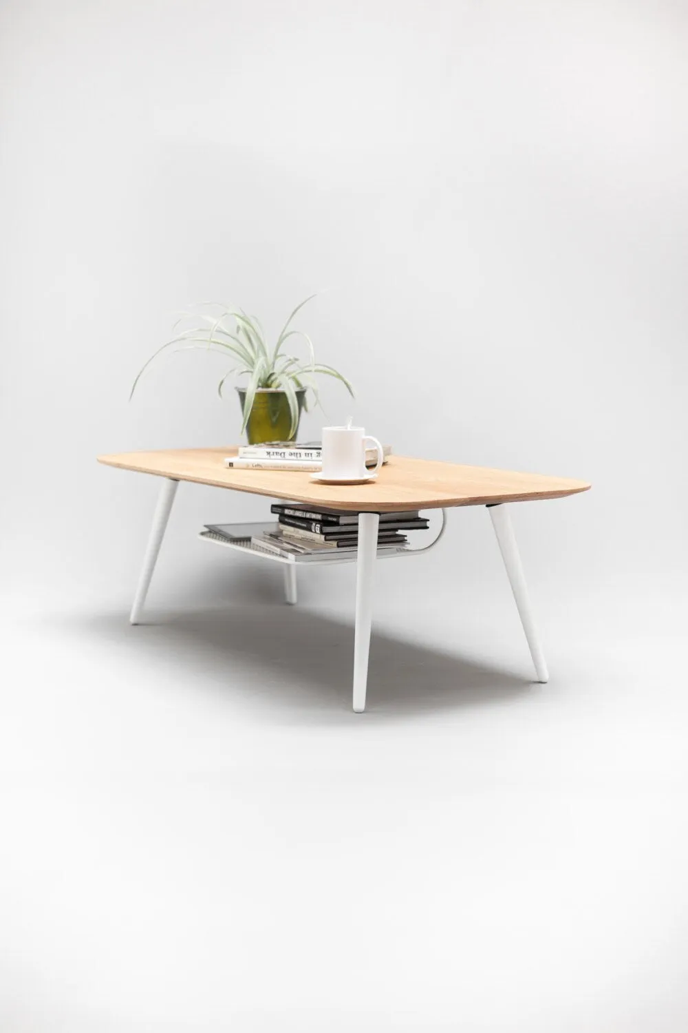 Habitables Midcentury sofabord eg 120x60 koniske ben