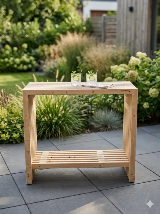 Kabeltromlen Ståbord Traller højbord 110 cm ubehandlet