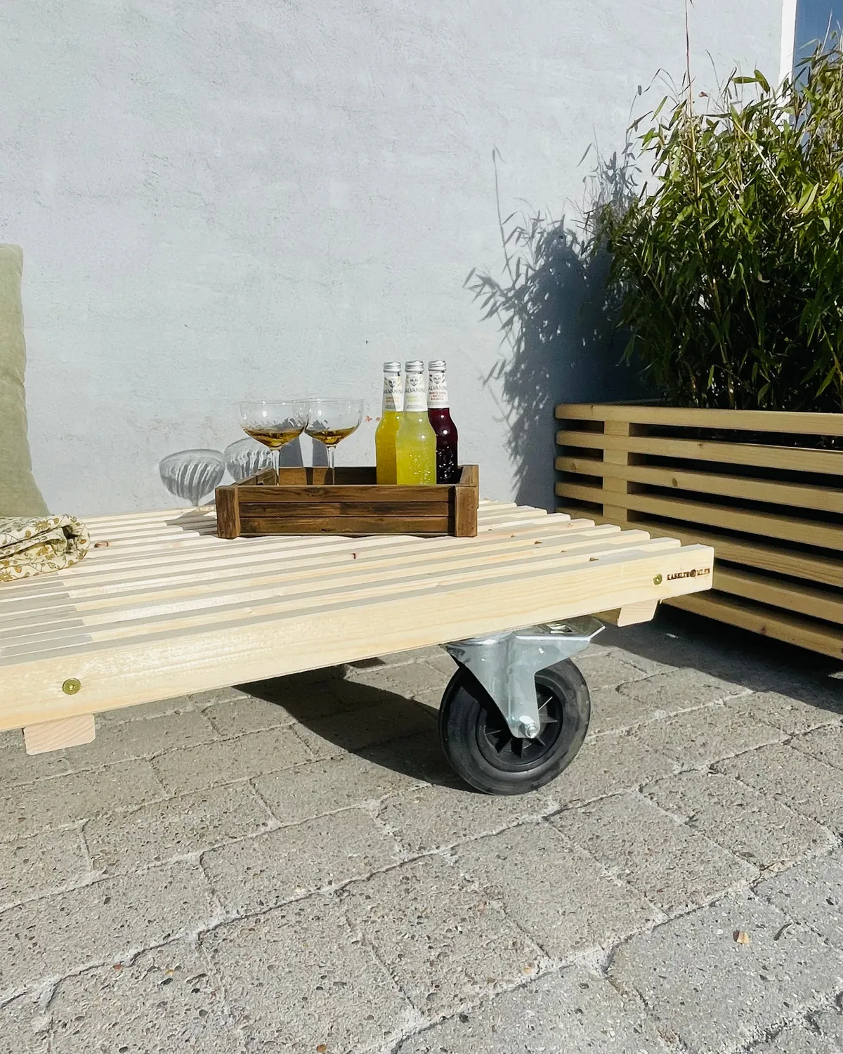 Kabeltromlen Daybed på Hjul Nye Traller 160 cm Gran