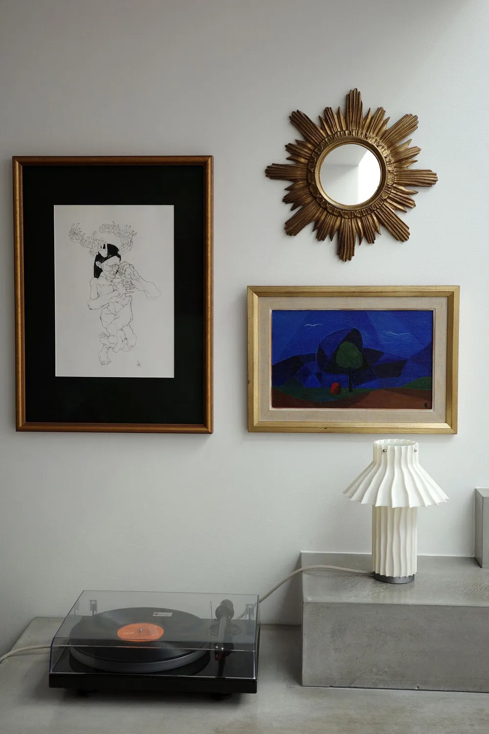 HYFER OBJECTS Kakta Small bordlampe linen varm