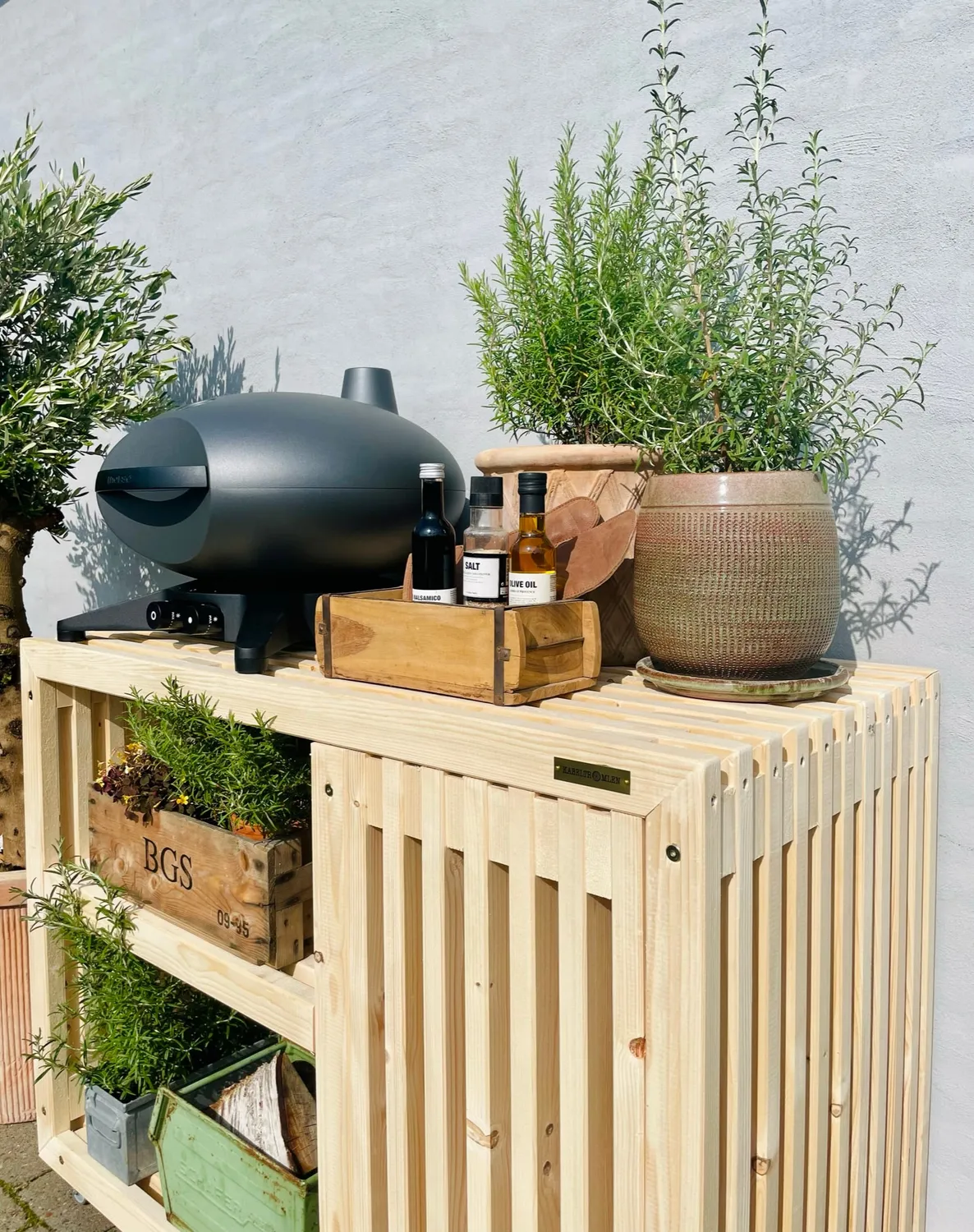 Kabeltromlen Grillbord 160 cm grillbord med topplade