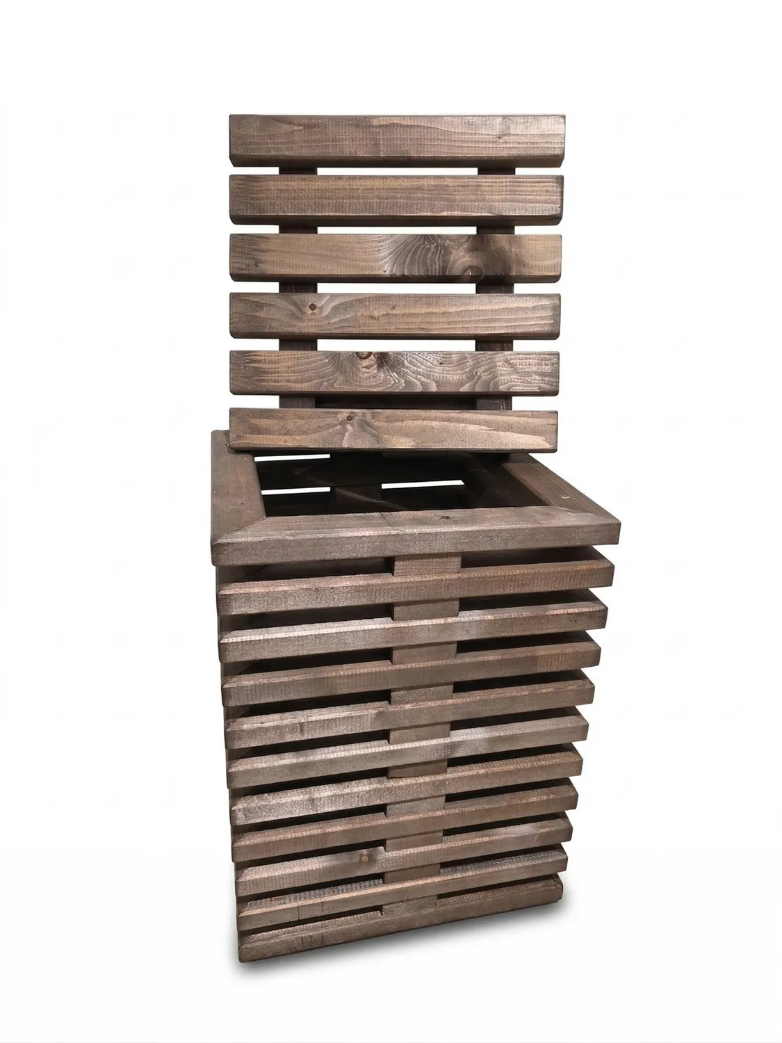 Kabeltromlen Gasflaskeskjuler skjuler brunbejdset 45 cm