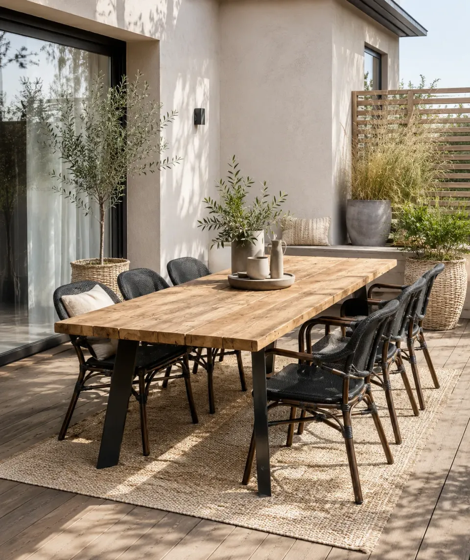 Kabeltromlen Haveborde Genbrugsplanker havebord 140 cm genbrugstræ