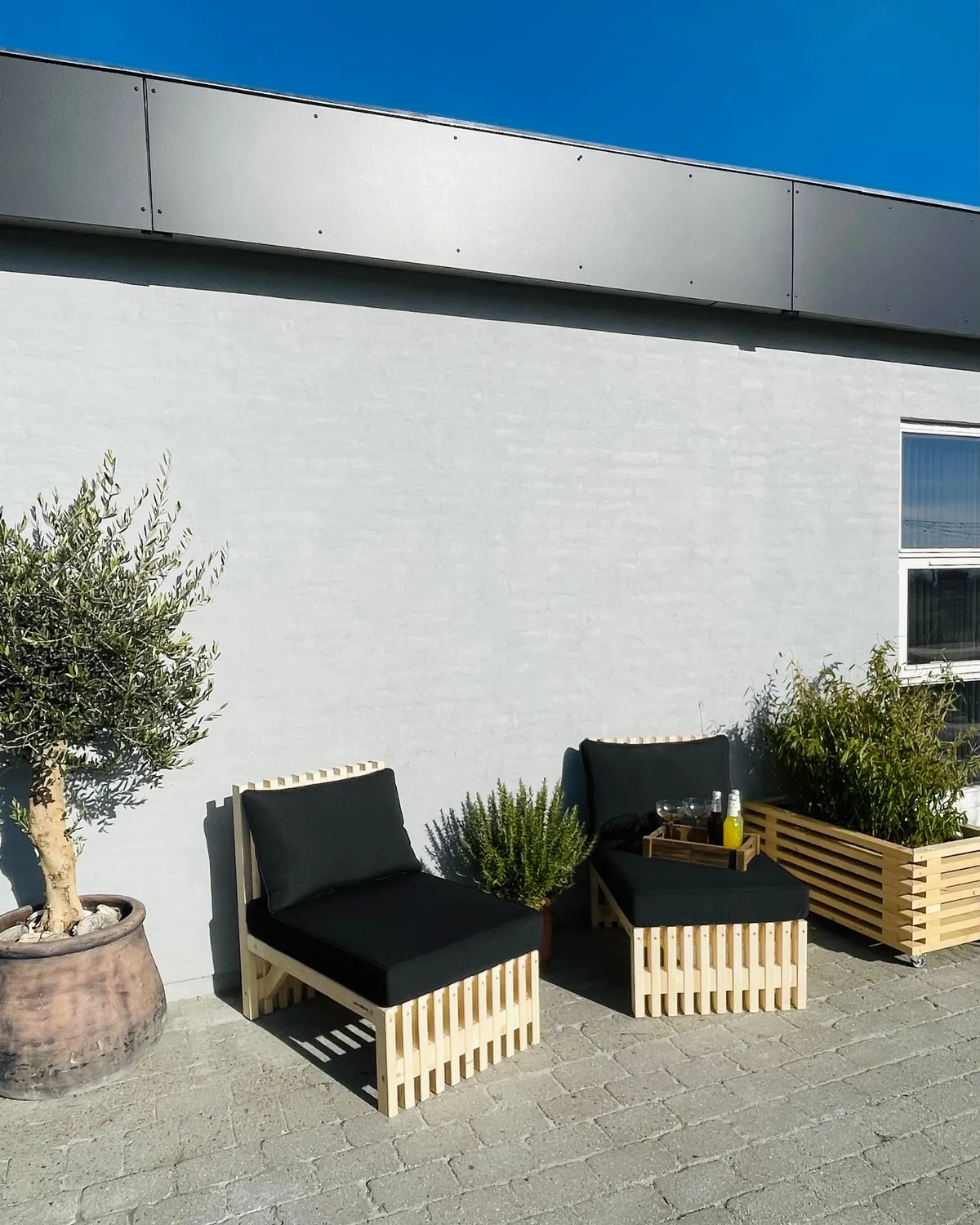 Kabeltromlen Loungemodul 166 cm modul sort hynde