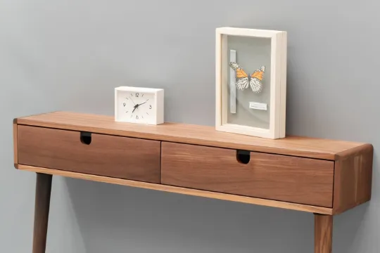Habitables Mid-Century Console 02 konsolbord eg 2 ben massivt træ