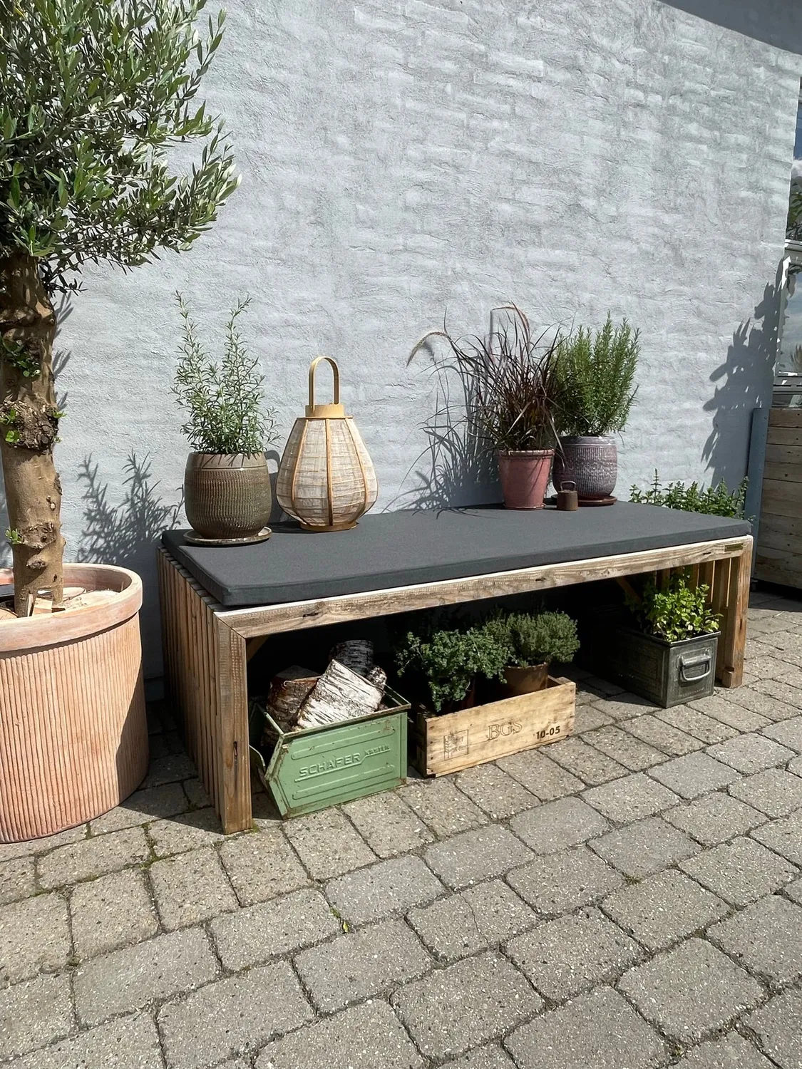 Kabeltromlen Daybed Brugte Traller 200 cm grantræ ubehandlet