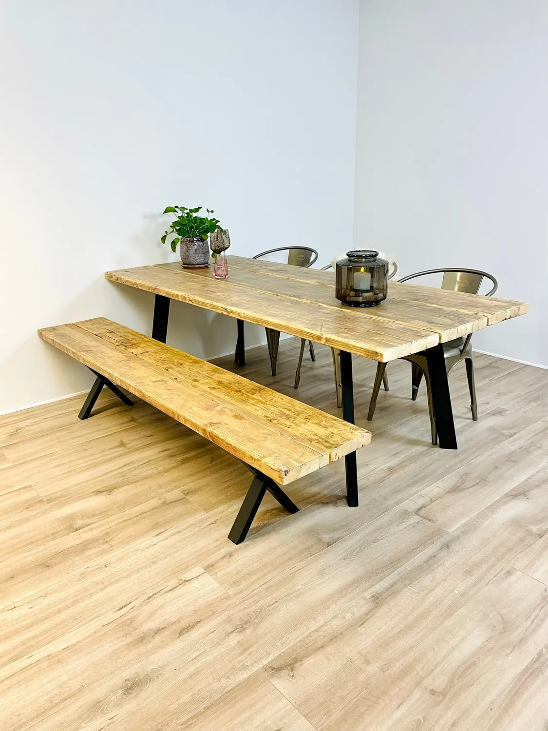 Kabeltromlen Plankebord Genbrugsplanker spisebord 180 cm