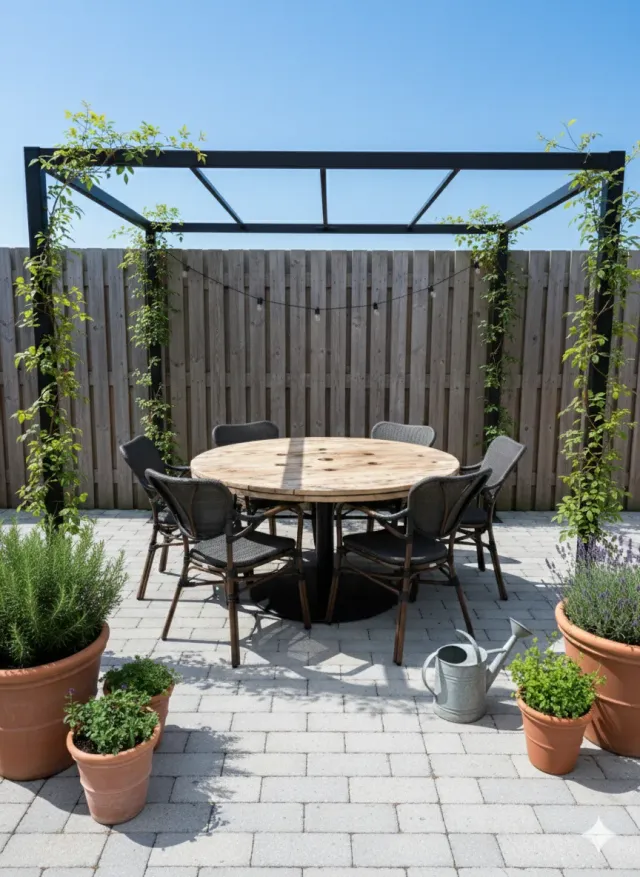 Kabeltromlen Havebord kabeltromle Ø120 centerstel olie