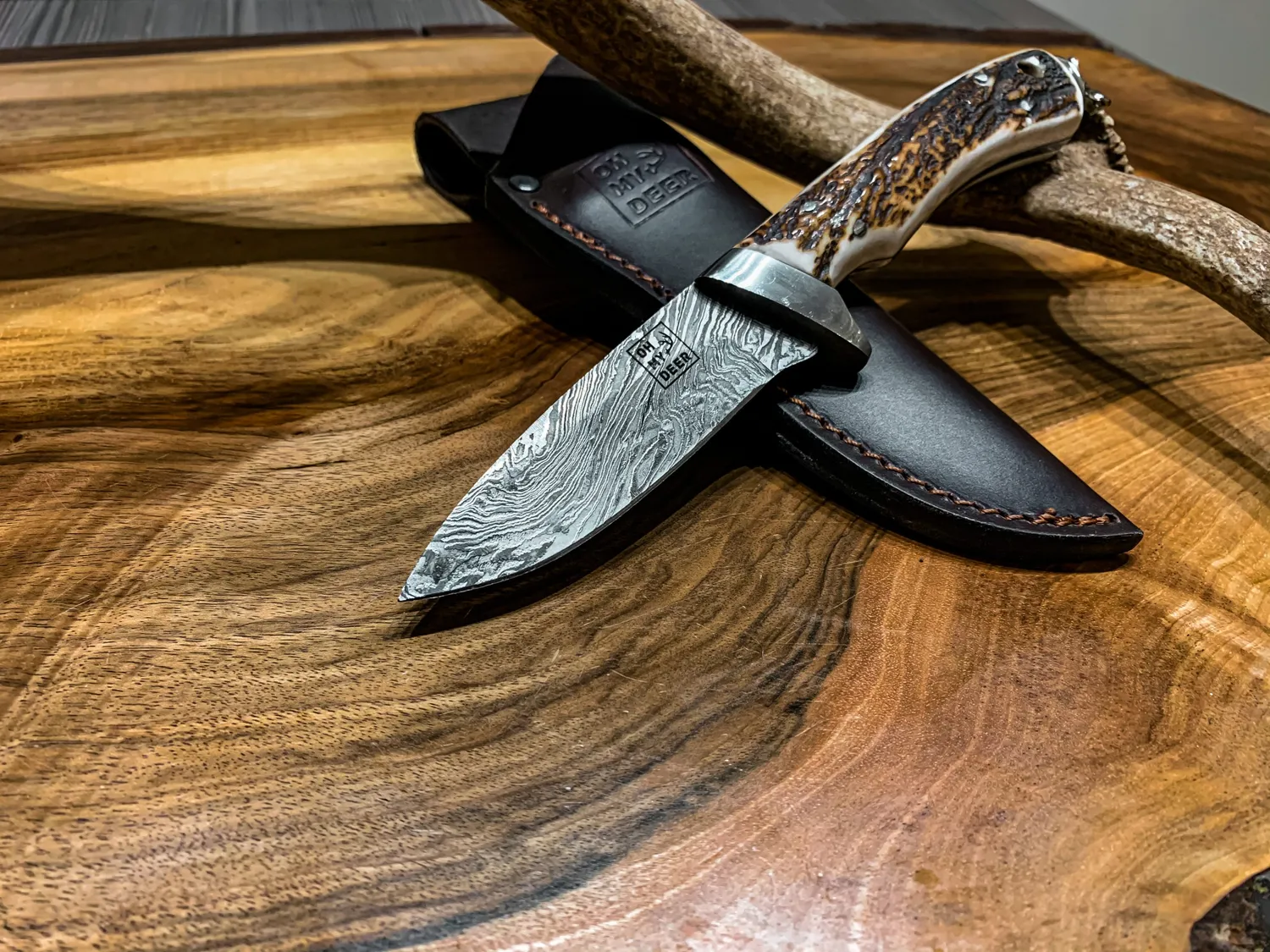 Oh My Deer Jagdmesser Damascus jagtkniv damaskusstål