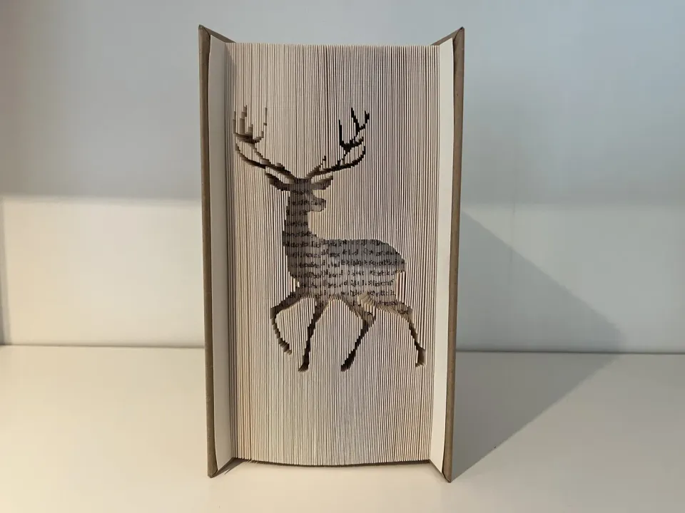 Oh My Deer Bookorigami bogfoldning med navn 1 stk personlig