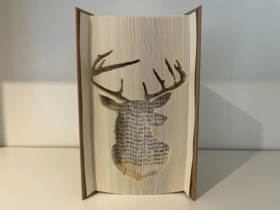 Oh My Deer Bookorigami Hirschkopf bogkunst