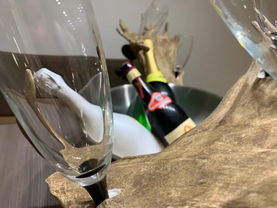Oh My Deer Sektglasholder champagneglasholder træ