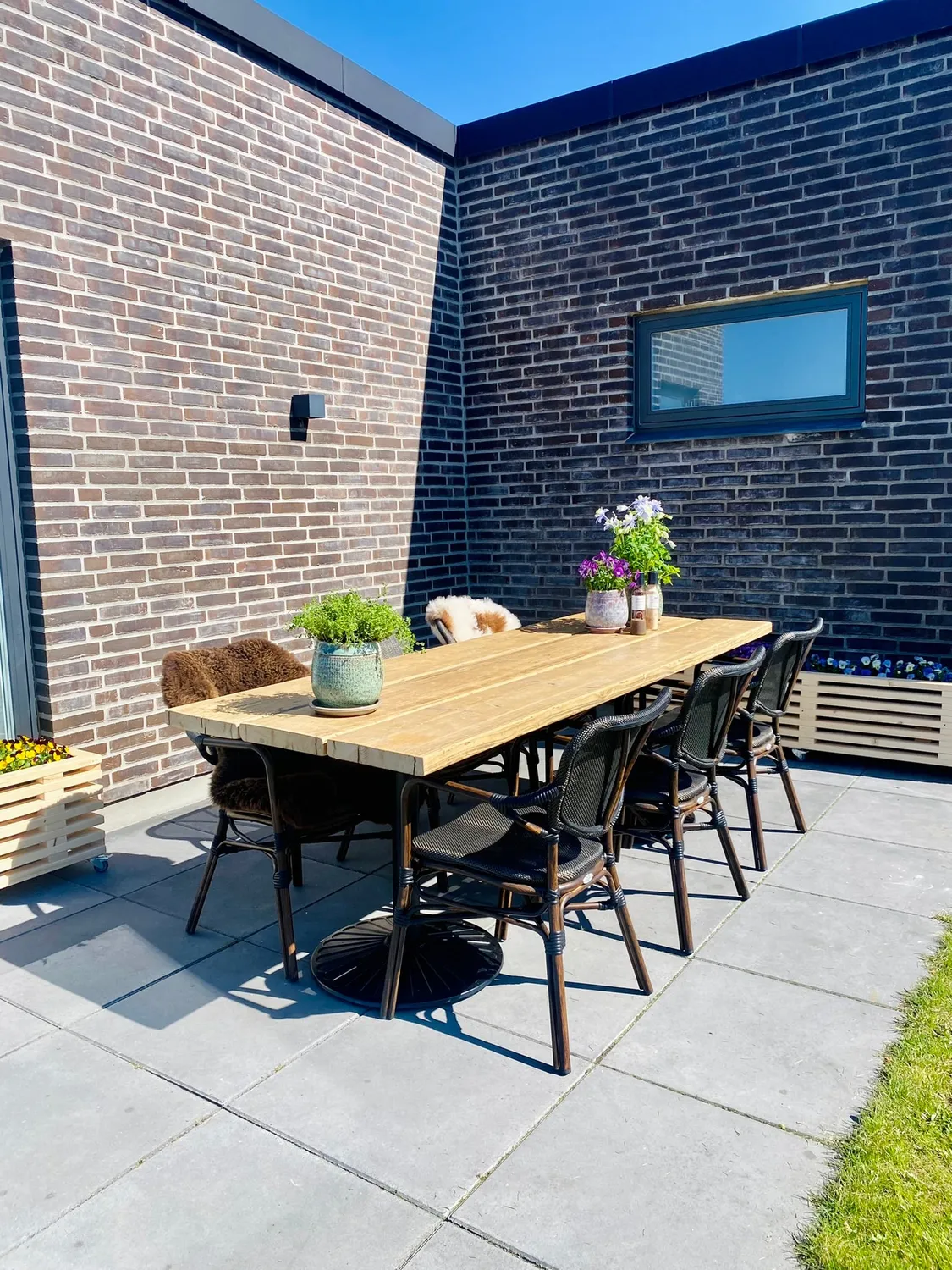 Kabeltromlen havebord 180 cm genbrugsplanker Fenris