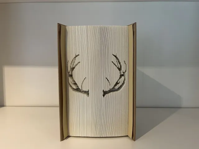 Oh My Deer Bookorigami Geweih foldet bogkunst gevir