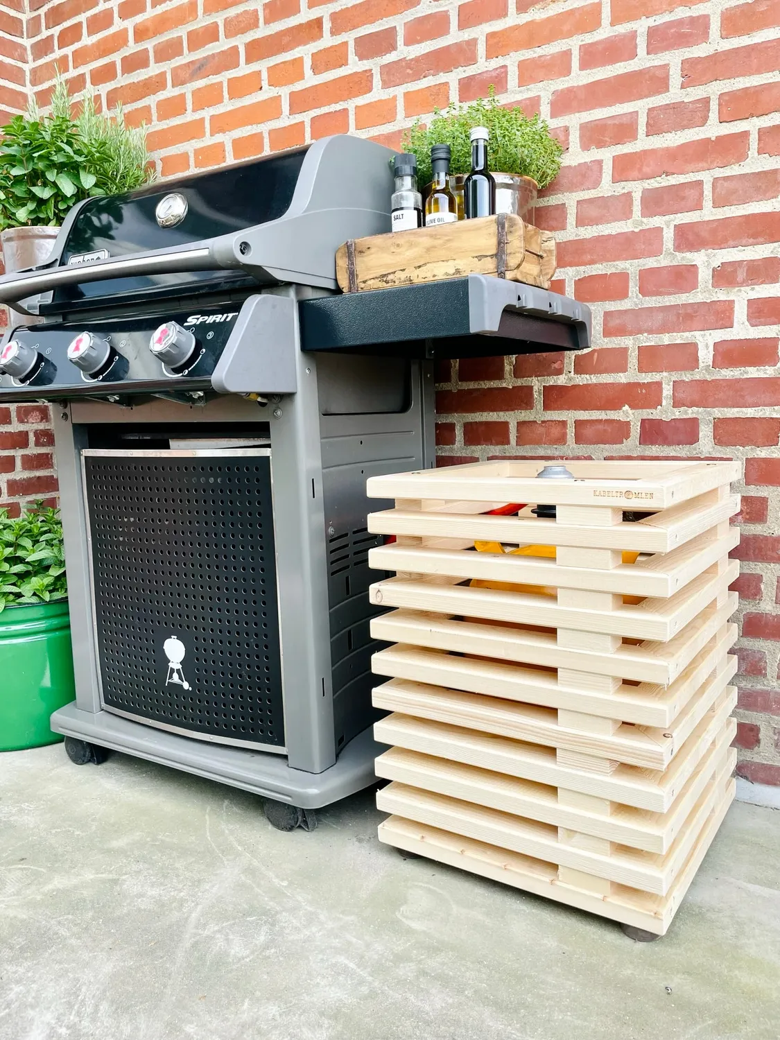 Kabeltromlen Nye Traller gasflaskeskjuler med lu00e5g 45 cm