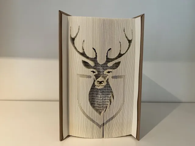 Oh My Deer Bookorigami Hirschmotiv bogkunst hjort