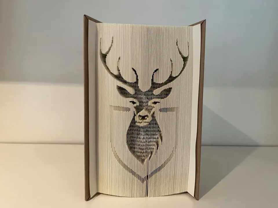 Oh My Deer Bookorigami Hirschmotiv bogkunst hjort