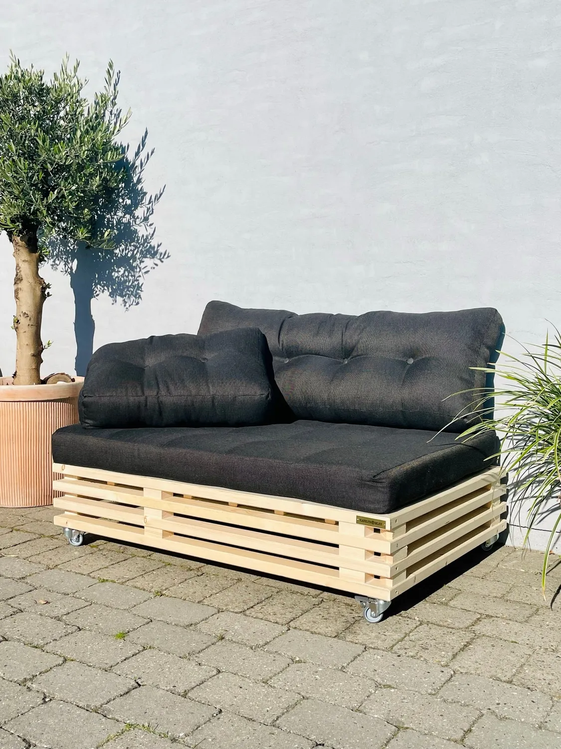 Kabeltromlen Pallesofa Traller Loungesofa 120x80 ubehandlet