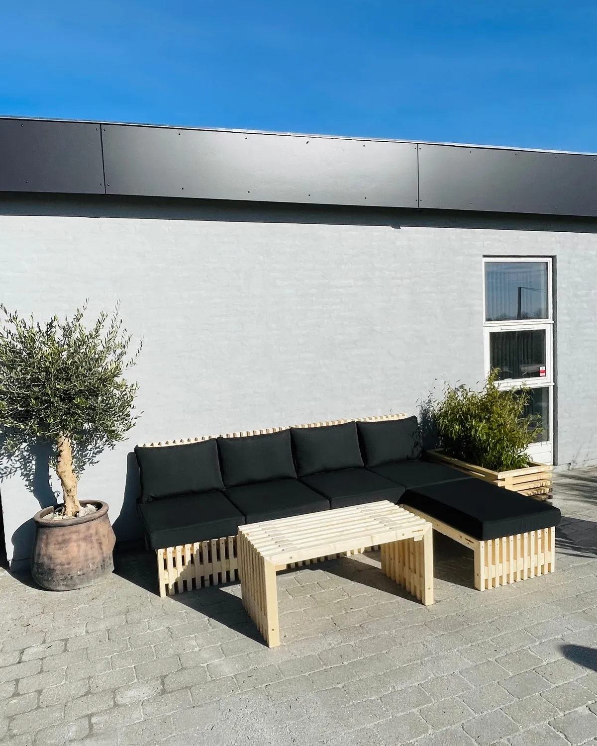 Kabeltromlen Traller loungesofa-sæt inkl. hynder 235 cm