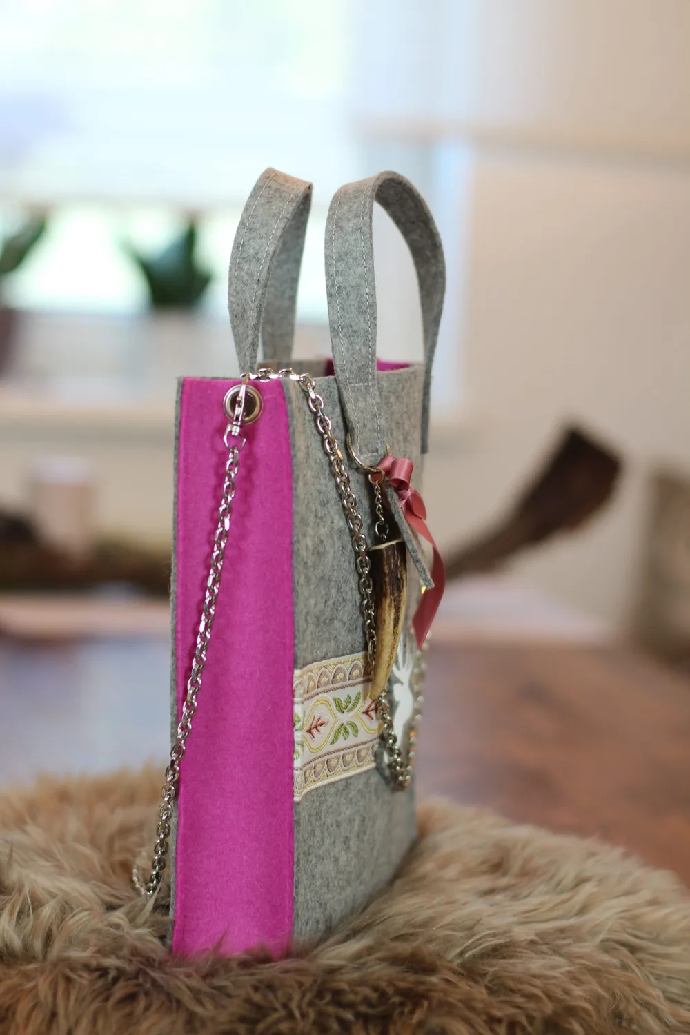 Oh My Deer Shopper S trachtentasche rosa