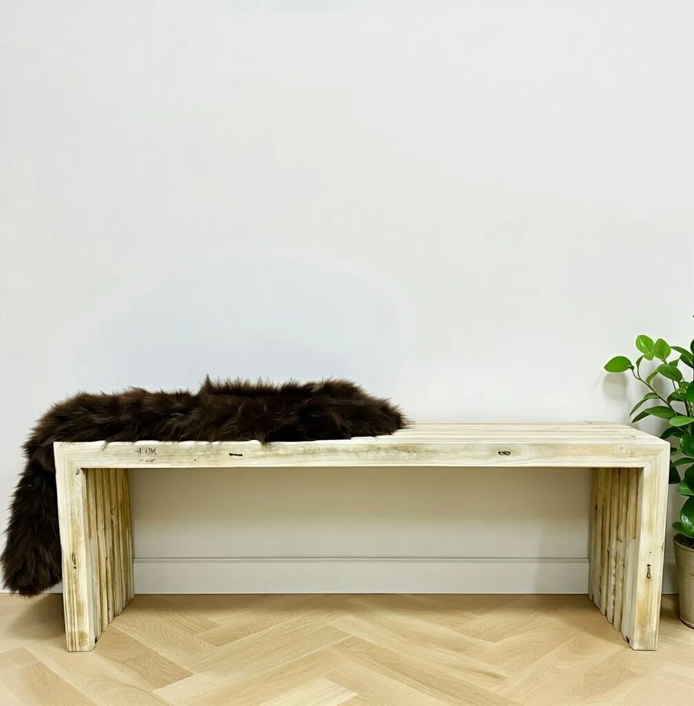 Kabeltromlen Lammeskind hvid/beige ca. 110 cm