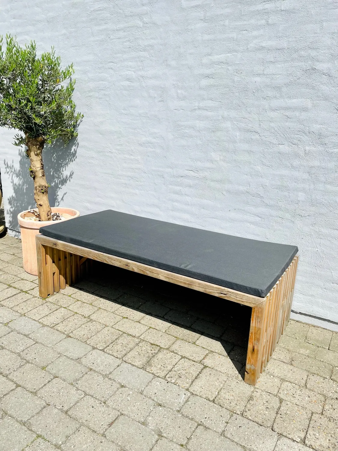 Kabeltromlen Daybed Brugte Traller 200 cm grantræ ubehandlet